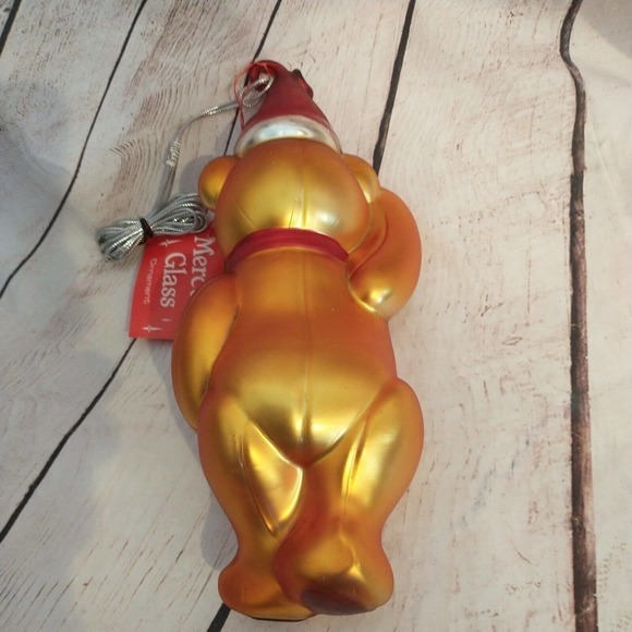 Department 56 Mercury Glass Bear Hand Painted Ornament Teddy Bear Large 10" - Picture 3 of 5